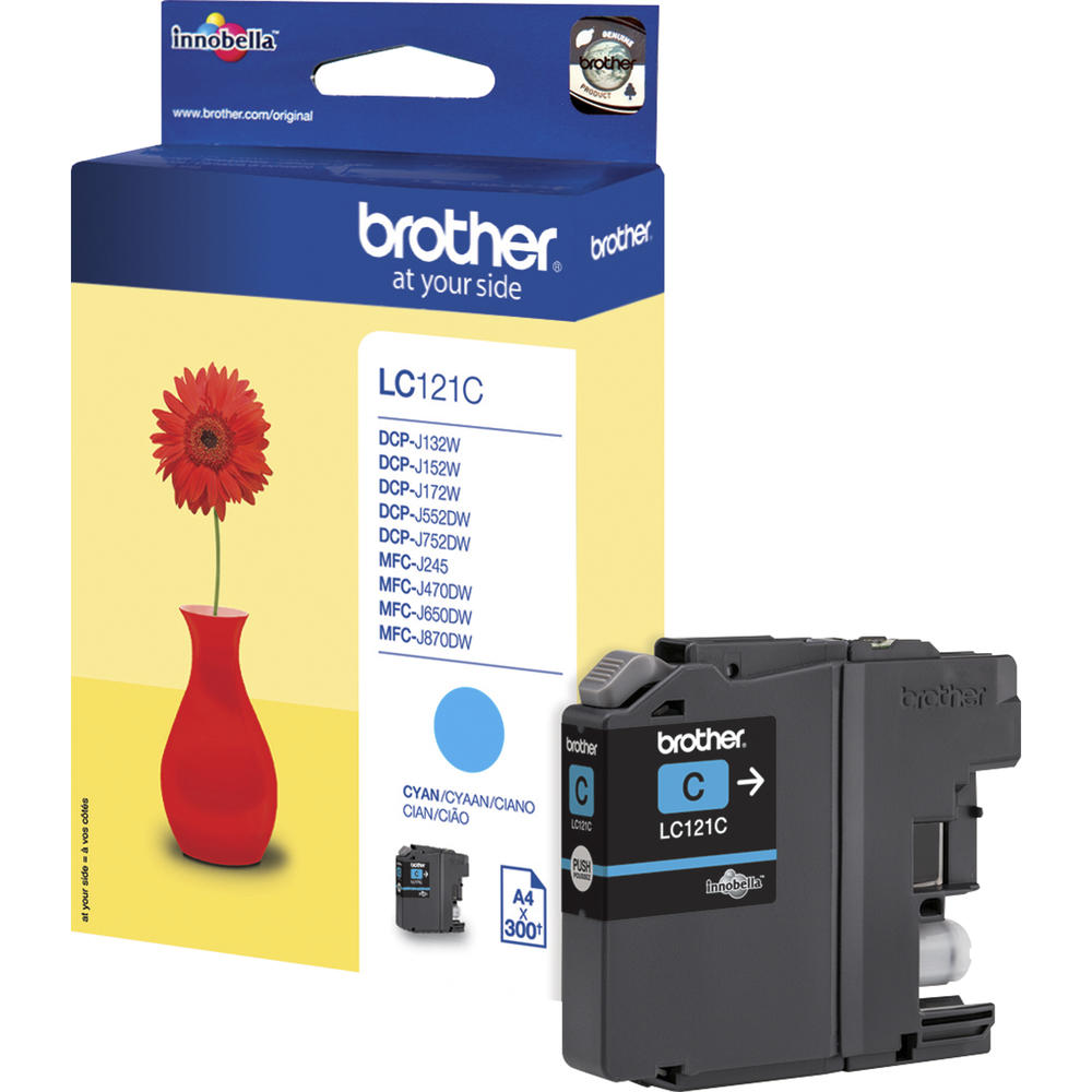 Brother Tintenpatrone LC121C 300Seiten cyan