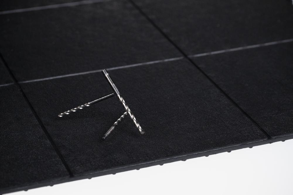 Arbeitsplatzmatte Solid Basic Grundfliese | Schwarz | Grundfliese | Trockene Arbeitsbereiche