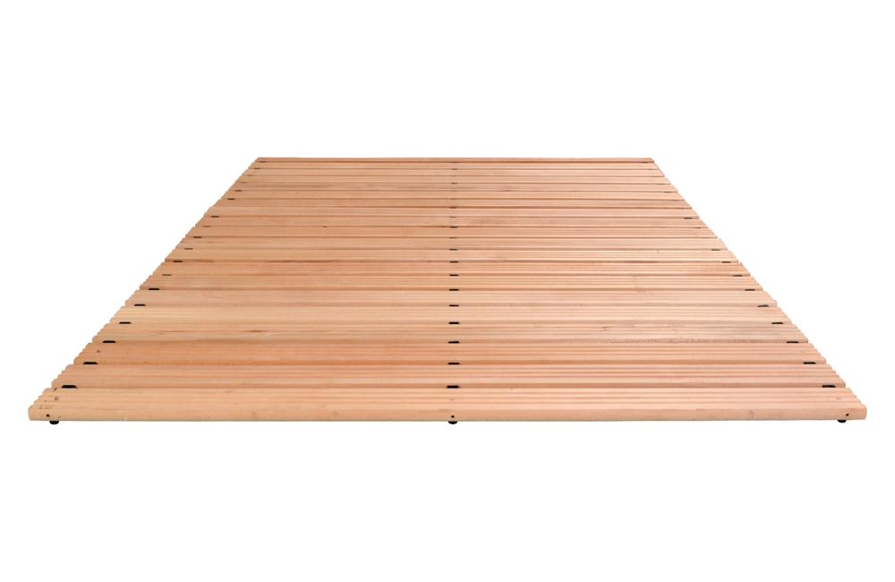 Arbeitsplatzmatte Holzrost ohne Auffahrkeile | Buchedekor | 1500 | ohne Auffahrkeile