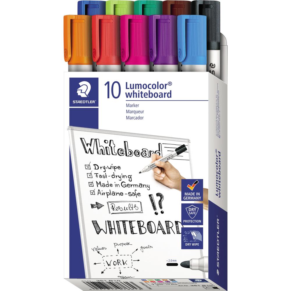 STAEDTLER Whiteboardmarker Lumocolor 351 B10 sort.