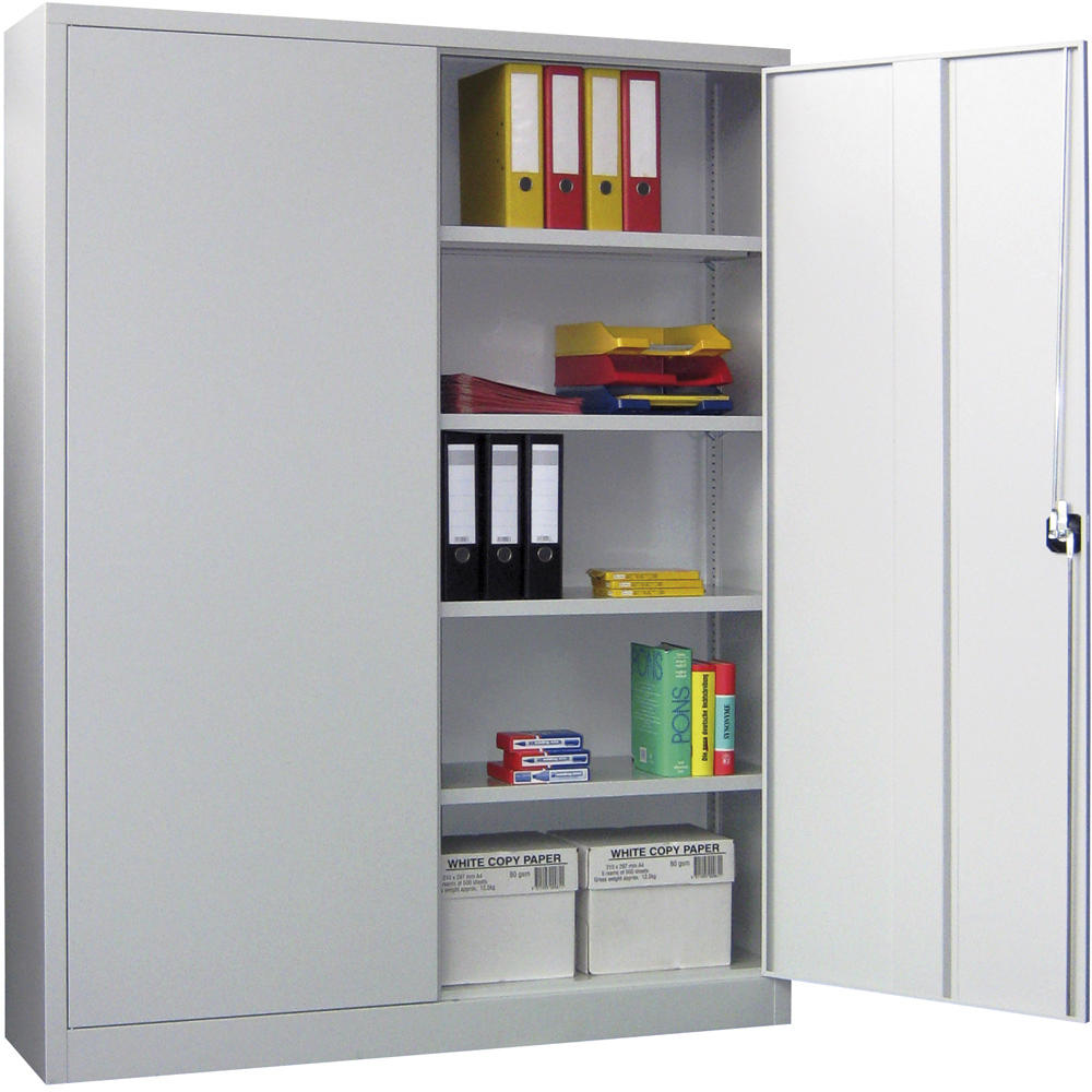 Material-Stahlschrank | Lichtgrau RAL 7035 | 1500 | 600 | Lichtgrau RAL 7035