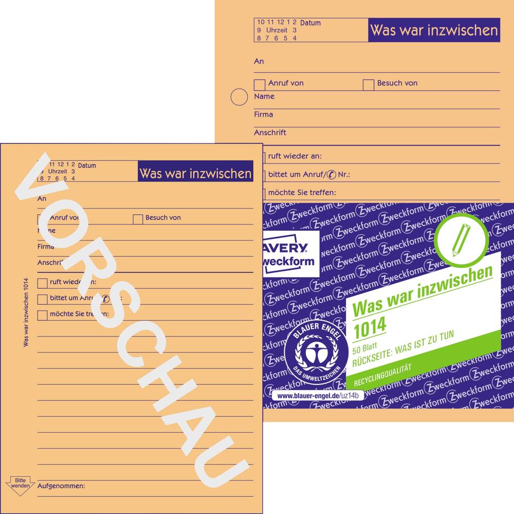 Avery Zweckform Notizblock 1014 DIN A6