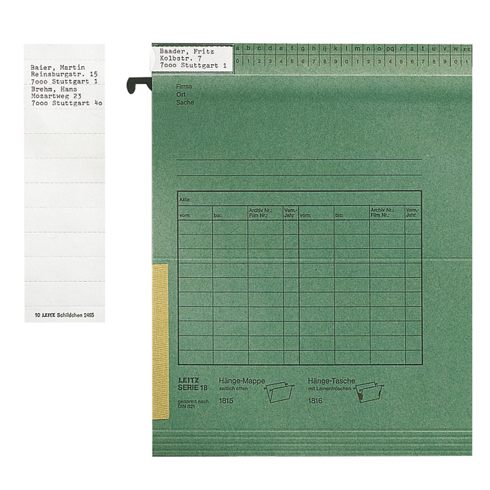 Leitz Beschriftungsschild ALPHA 24650001 weiß 100