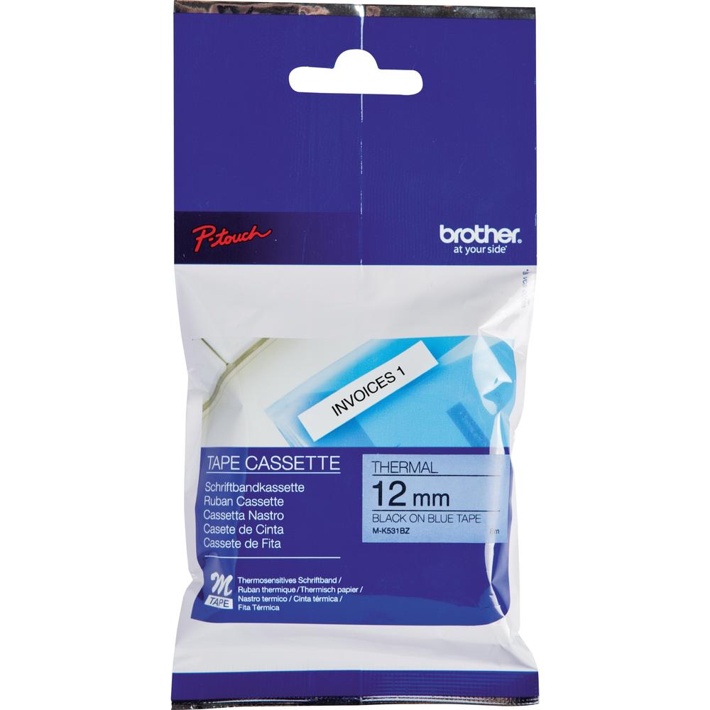 P-touch Schriftbandkassette MK531BZ 12mmx8m sw auf