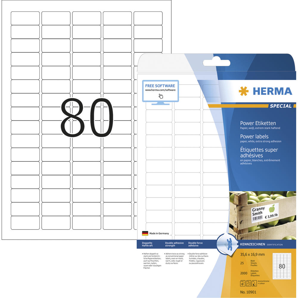 HERMA Etikett Special 10901 35,6x16,9mm weiß 2.000