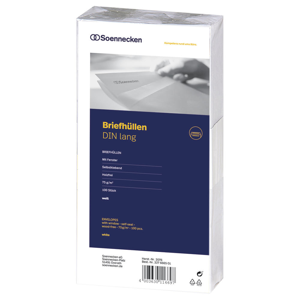 Soennecken Briefumschlag 2076 DL 75g mF sk weiß