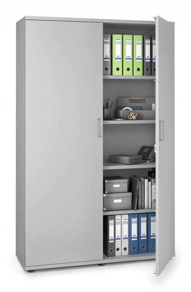Flügeltürenschrank MULTI MODUL-PRO | Lichtgrau | 1200 | 1890 mm (5 OH)