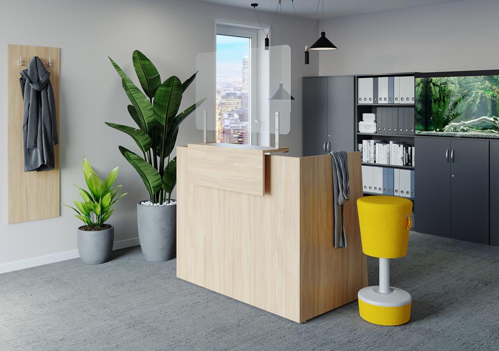 Theke LIBRA ECO | Ahorndekor | 1300 | Aufsatz Ahorndekor