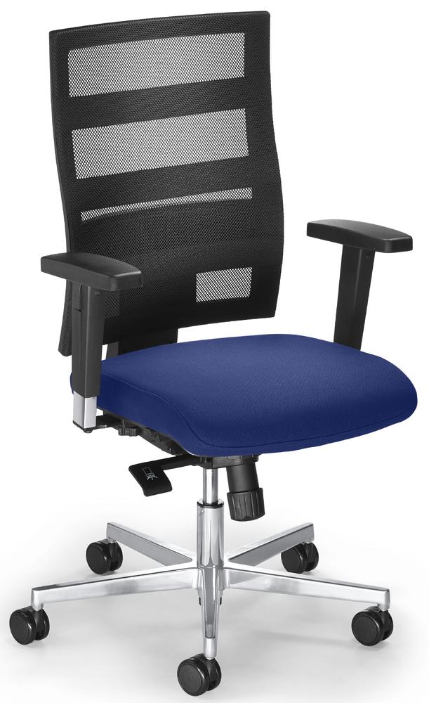 Bürostuhl SITNESS 90 mit Armlehnen | Schwarz/Blau