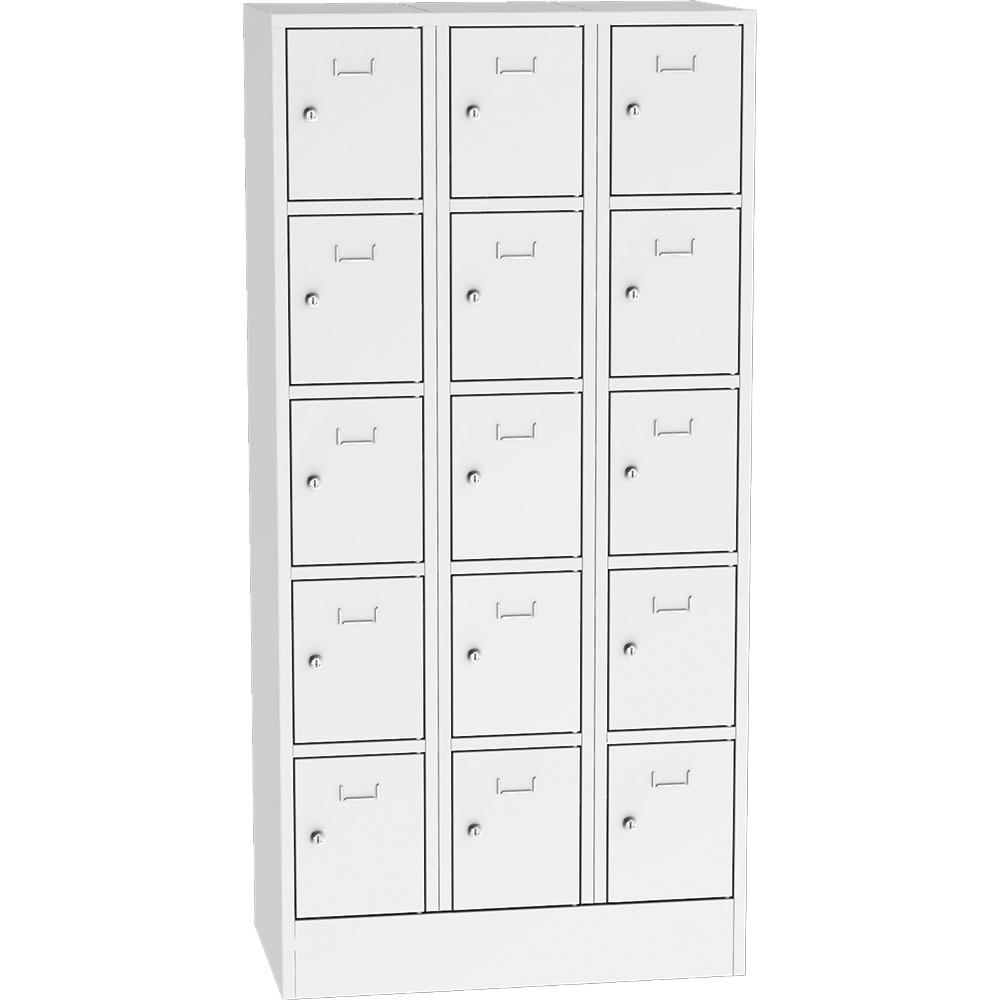 Schließfach-Stahlschrank SYSTEM SP1 COLOR | Lichtgrau RAL 7035 | 300 | Drehriegelverschluss