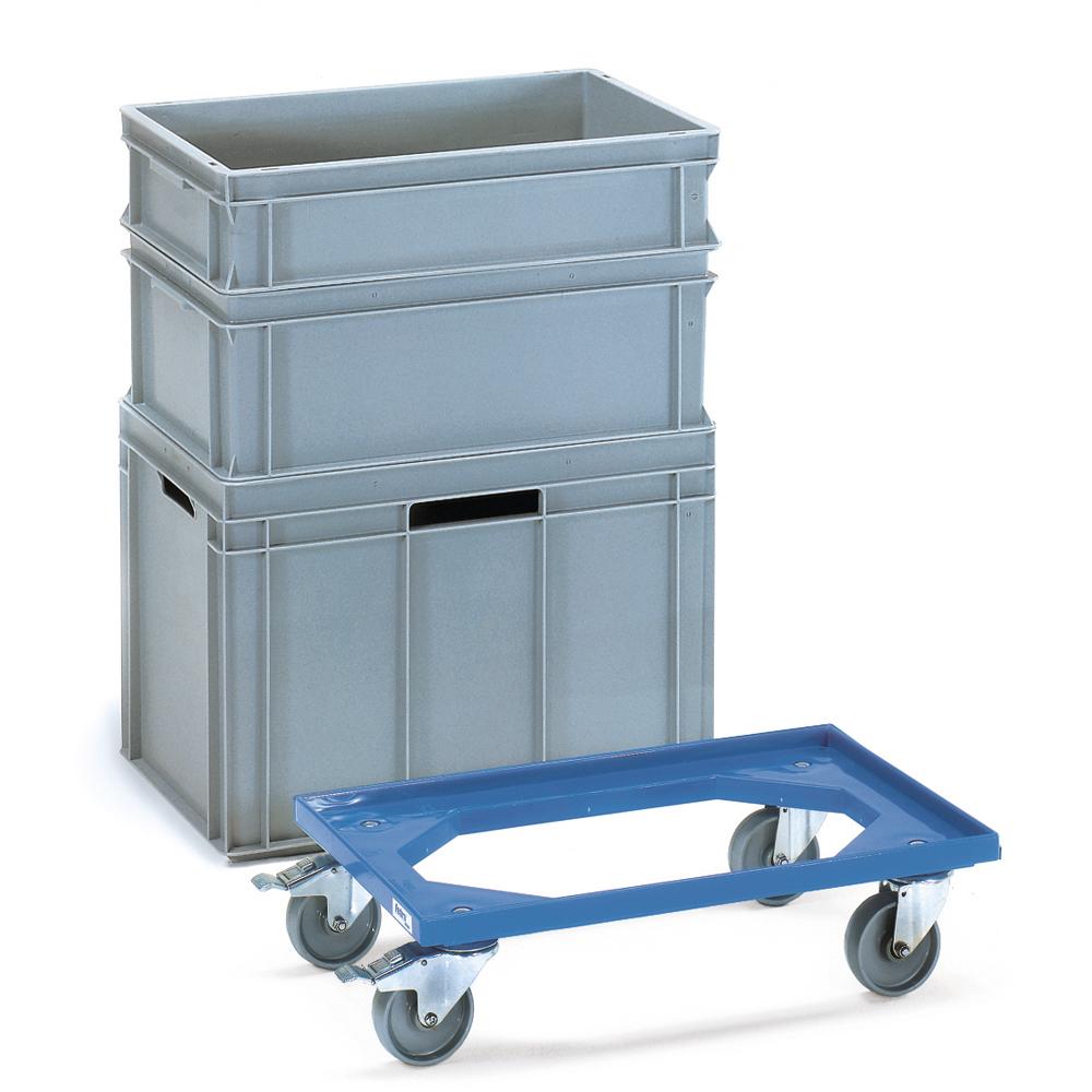 Eurokasten-Roller 250 kg, offener Kunststoffrahmen | Kunststoff