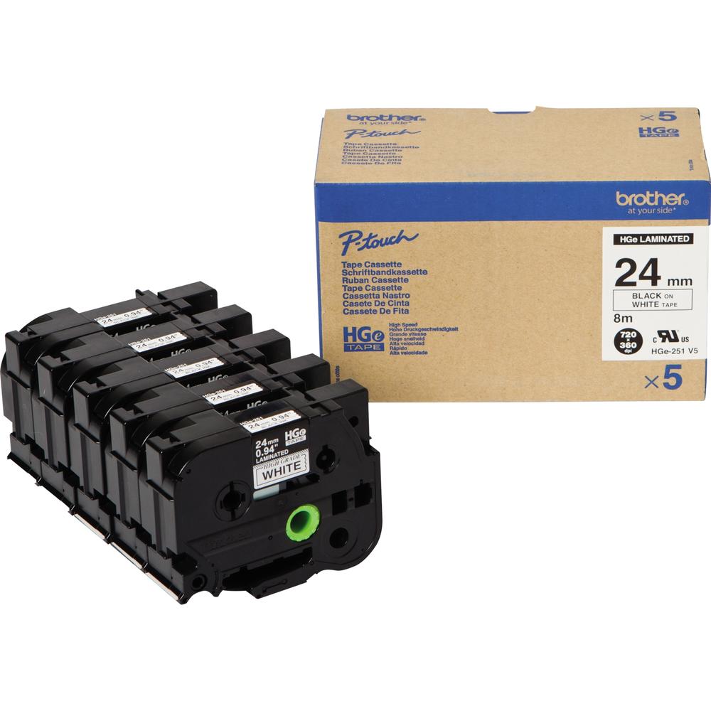 P-touch Schriftbandkassette HGE251V5 24mmx8m sw