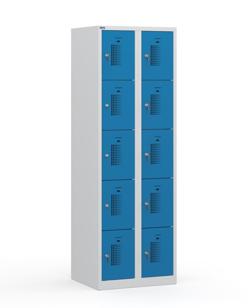 Schließfachschränke System SP1 Basic | Lichtblau RAL 5012 | 300 | Drehriegelverschluss | 10