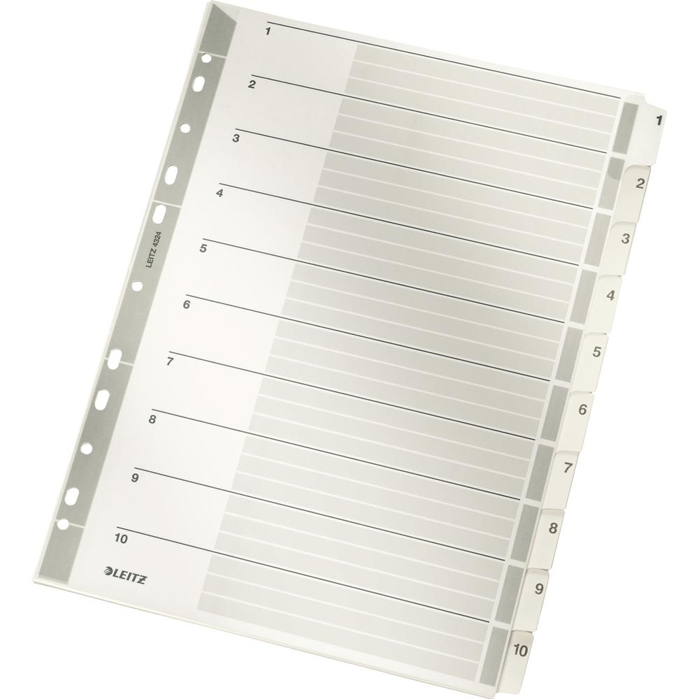 Leitz Register 43240000 DIN A4 1-10 volle Höhe