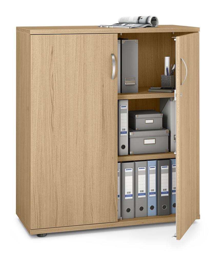 Flügeltürenschrank PROFI MODUL | Eiche hell | 1000 | Türanschlag Mitte | 1140 mm (3 OH)