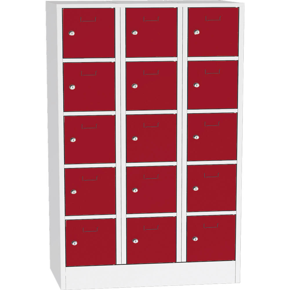 Schließfach-Stahlschrank SYSTEM SP1 COLOR | Feuerrot RAL 3000 | 400 | Zylinderschloss