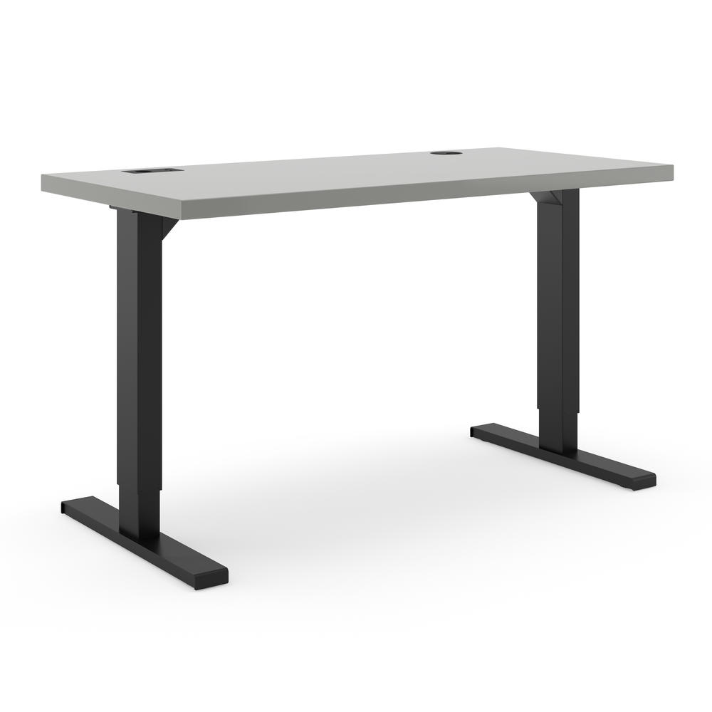 Höhenverstellbarer Schreibtisch Basic ELEMENTS | Grau | Schwarz