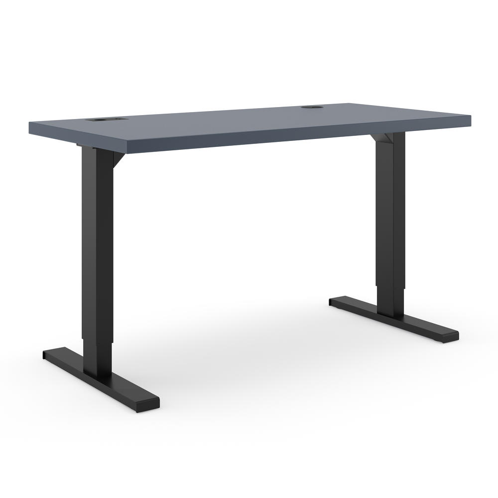 Höhenverstellbarer Schreibtisch Basic ELEMENTS | Blau | Schwarz