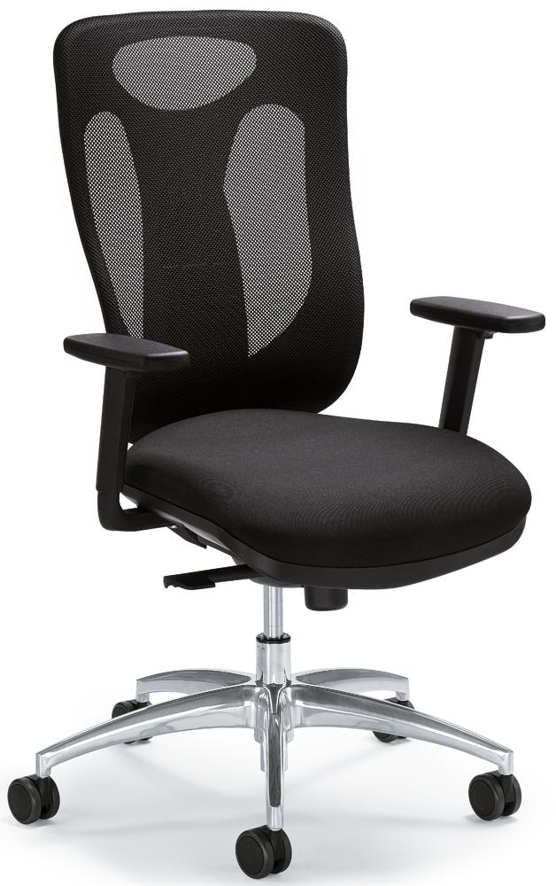 Bürostuhl SITNESS 80 NET inkl. Armlehnen | Schwarz/Schwarz