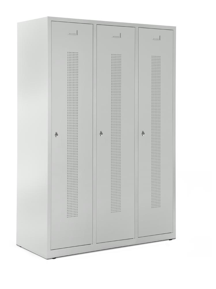 Garderobenspinde SYSTEM SP1 bodenstehend | Lichtgrau RAL 7035 | Bodenstehend | 400 | Drehriegelverschluss