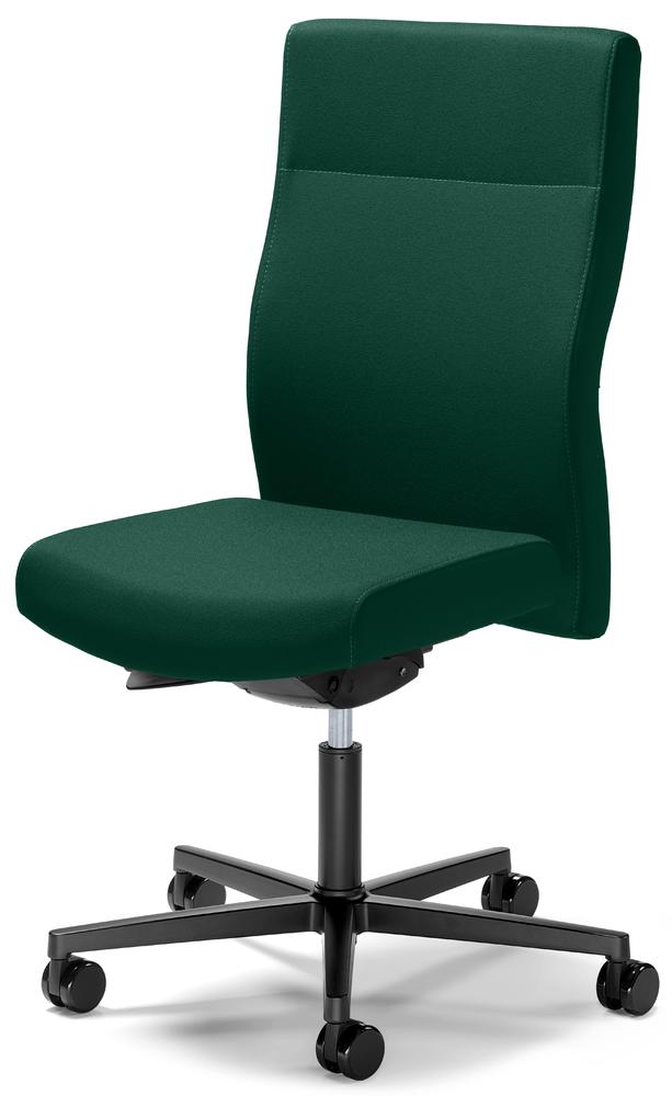 Bürostuhl winSIT ohne Armlehnen | Dunkelgrün | Schwarz | ohne Kopfstütze