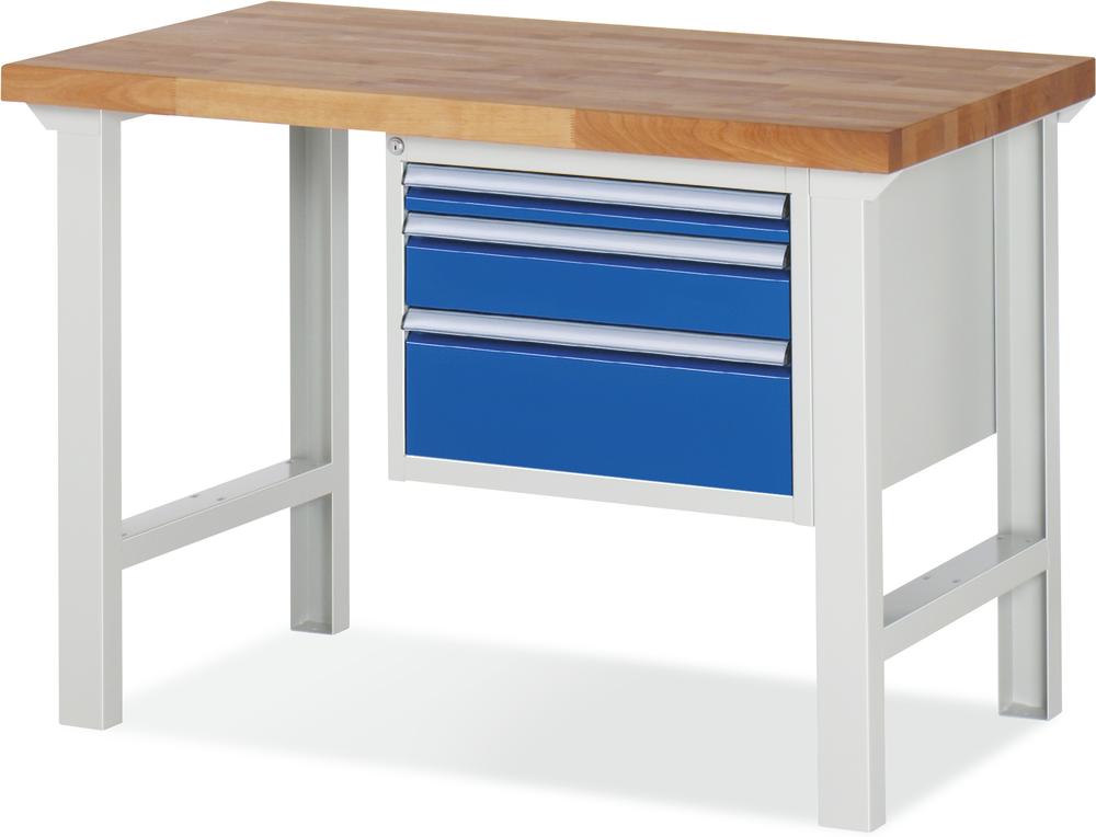 XXL-Werkbänke - 3 Schubladen 1x60, 1x120, 1x180 mm | 1250 | 700