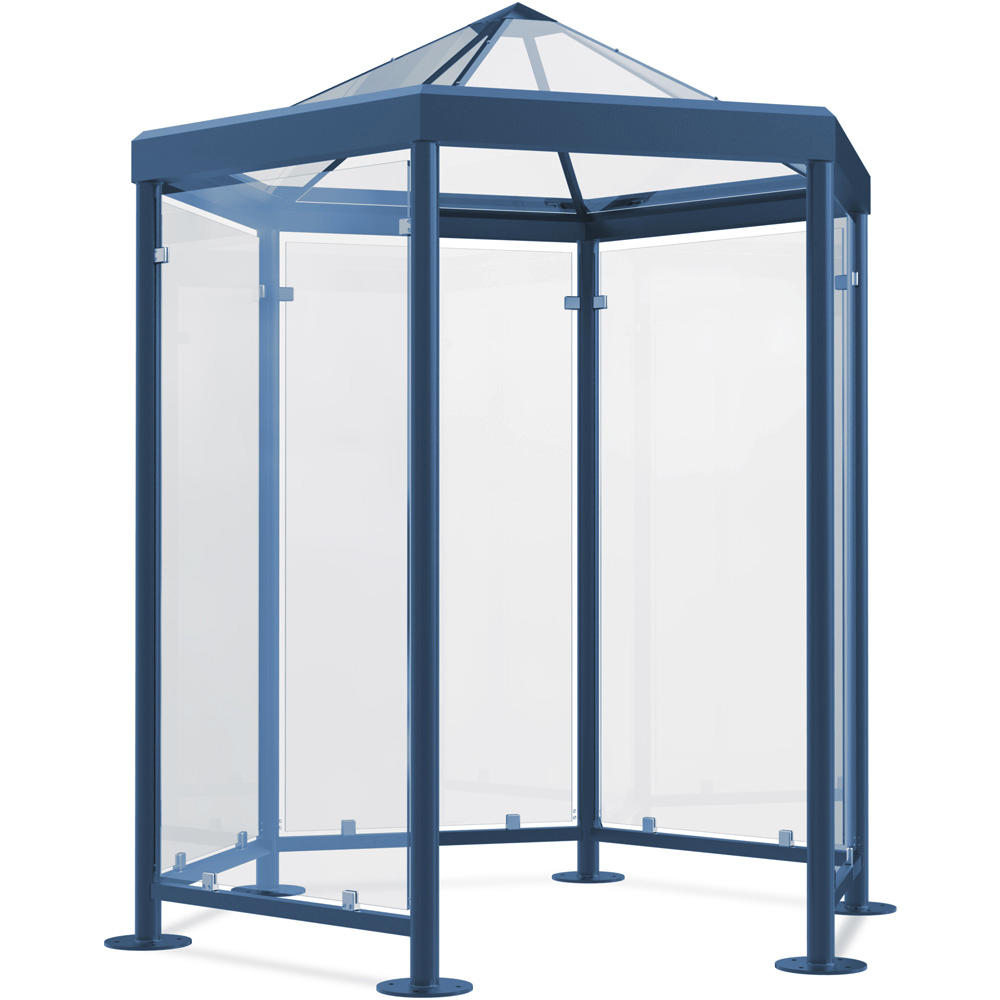 Überdachungssystem Paris, 6eck-Pavillon | Enzianblau RAL 5010