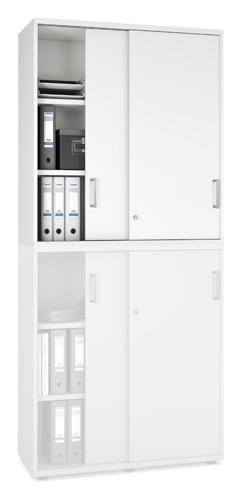 Schiebetüren-Aufsatzschrank MULTI MODUL-PRO | Weiß | 1000 | 1110 mm (3 OH)