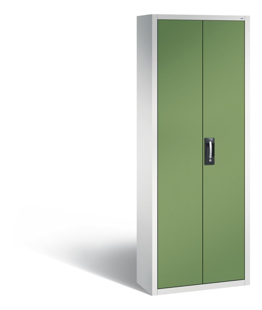 Magazinschränke Ergo-Lock | Resedagrün RAL 6011 | 700 | 300 | 60 x Größe 2 rot, 54 x Größe 2 blau