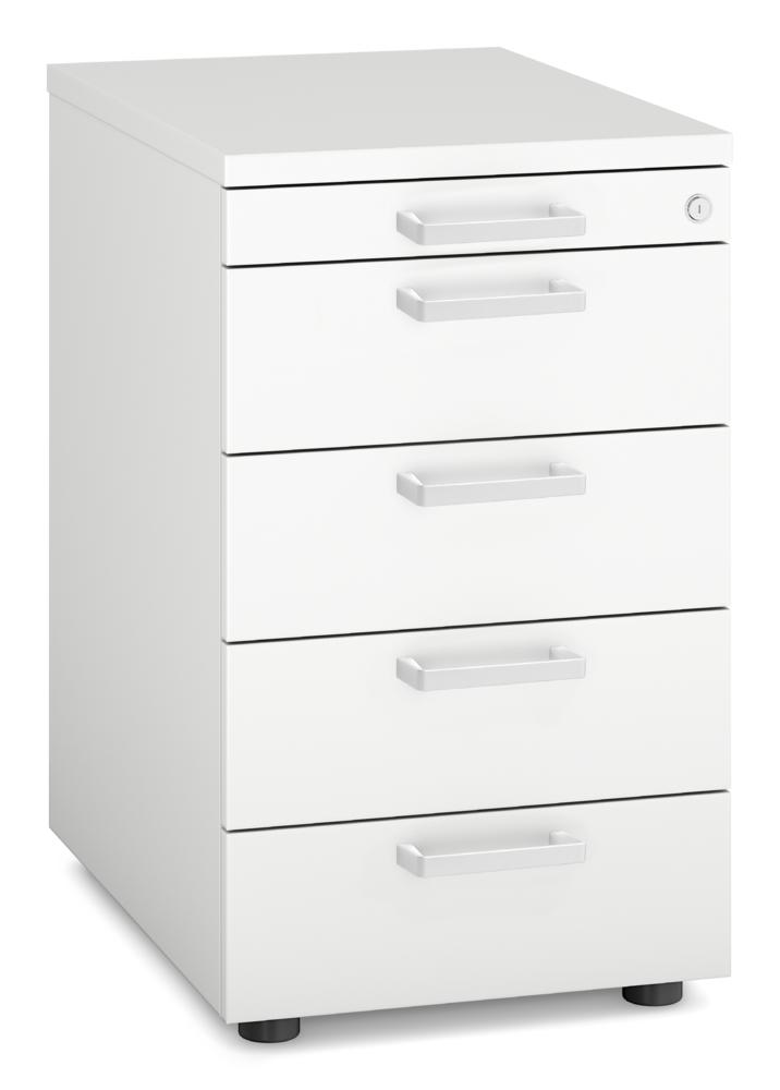 Standcontainer MULTI MODUL-PRO | Weiß | 600 | 1 + 4 Schübe