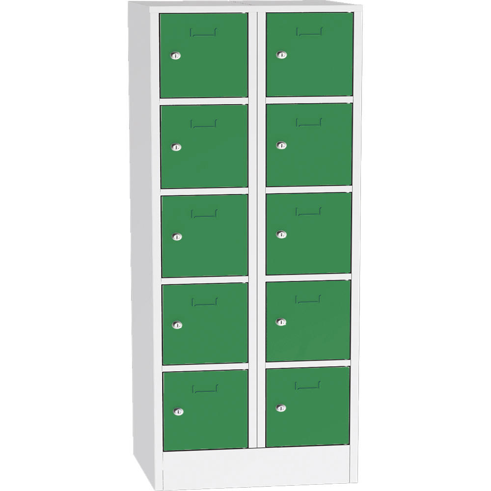 Schließfach-Stahlschrank SYSTEM SP1 COLOR | Verkehrsgrün RAL 6024 | 400 | Drehriegelverschluss