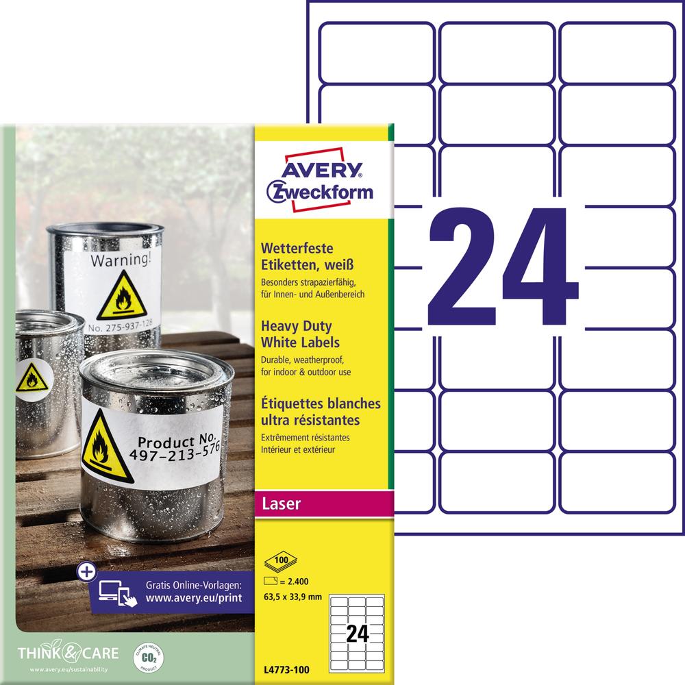 Avery Zweckform Etikett L4773-100 63,5x33,9mm