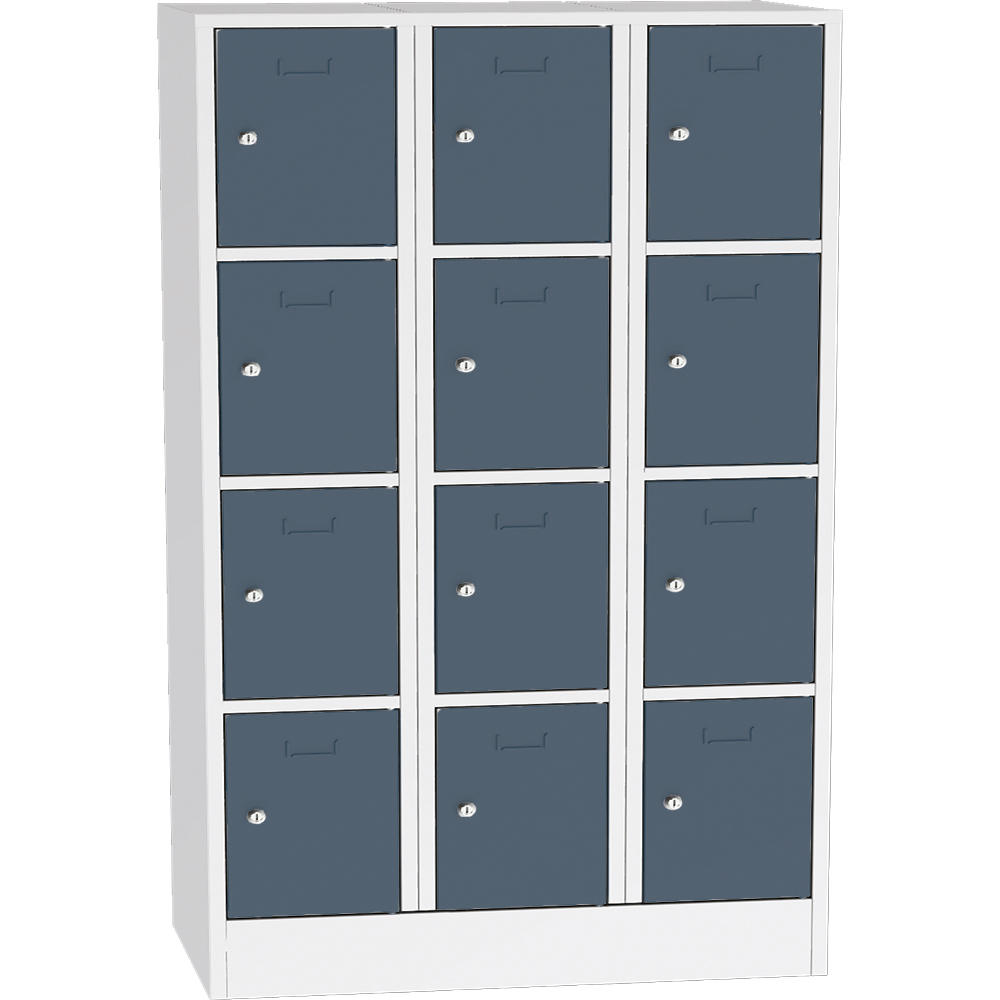 Schließfach-Stahlschrank SYSTEM SP1 COLOR | Blaugrau RAL 7031 | 400 | Drehriegelverschluss