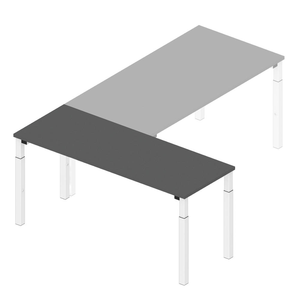 Anbautisch 1600 4-Fuß PROFI MODUL | Anthrazit | Weiß RAL 9016