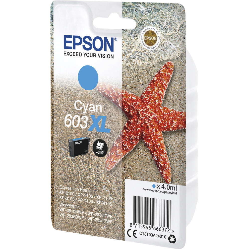 Epson Tintenpatrone C13T03A24010 603XL cyan