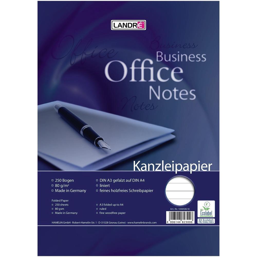 Landre Kanzleipapier 100050618 DIN A4 70g liniert