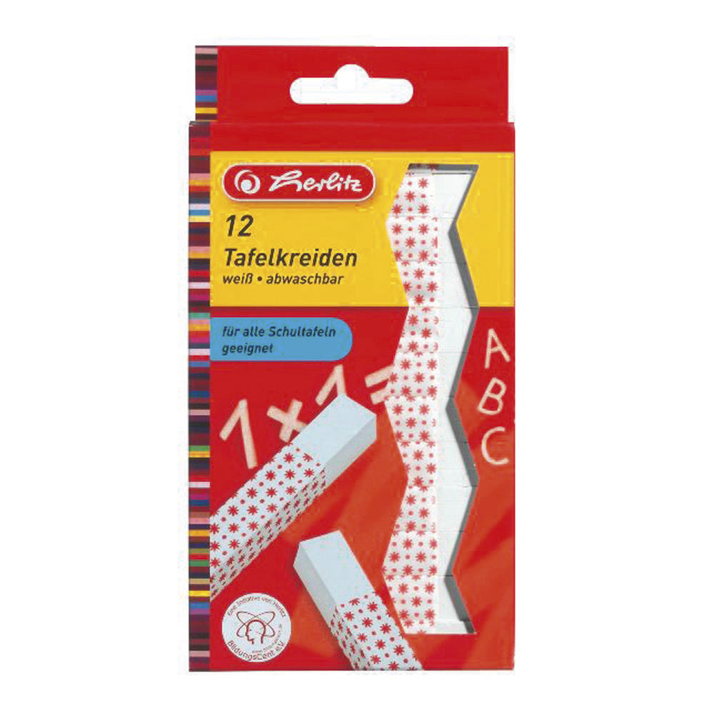 Herlitz Tafelkreide 8648107 weiß 12 St./Pack.