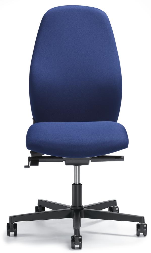 Bürostuhl mySIT ohne Armlehnen | Blau | Sitztiefenverstellung, Synchronmechanik | Schwarz