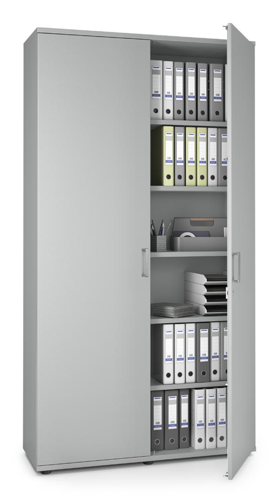 Flügeltürenschrank MULTI MODUL-PRO | Lichtgrau | 1200 | 2250 mm (6 OH)