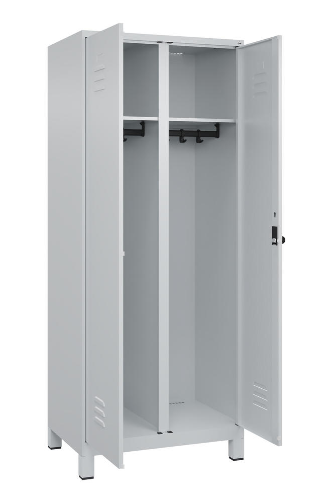 Arbeitsstättenspind CLASSIC PLUS, mit Füßen | Lichtgrau RAL 7035 | mit Füßen | Lichtgrau RAL 7035 | 400 | 2