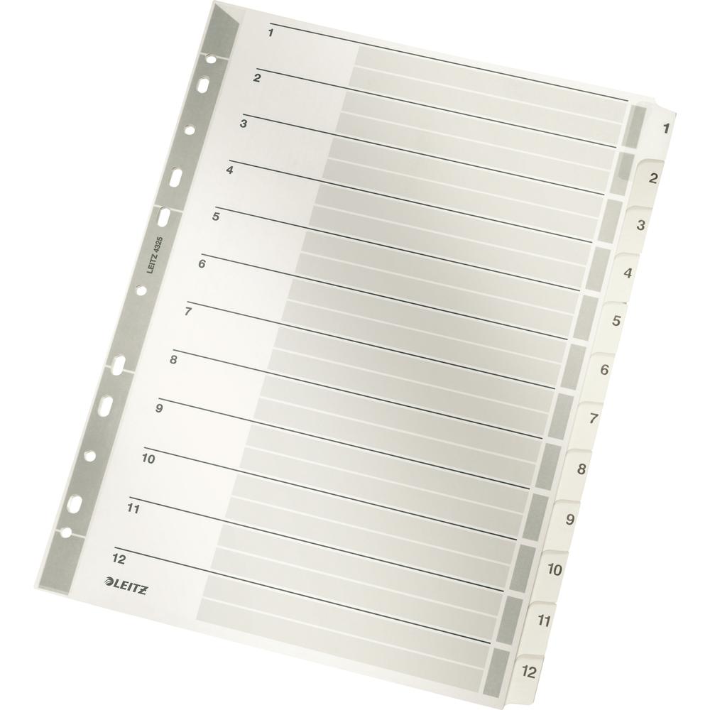 Leitz Register 43250000 DIN A4 1-12 volle Höhe