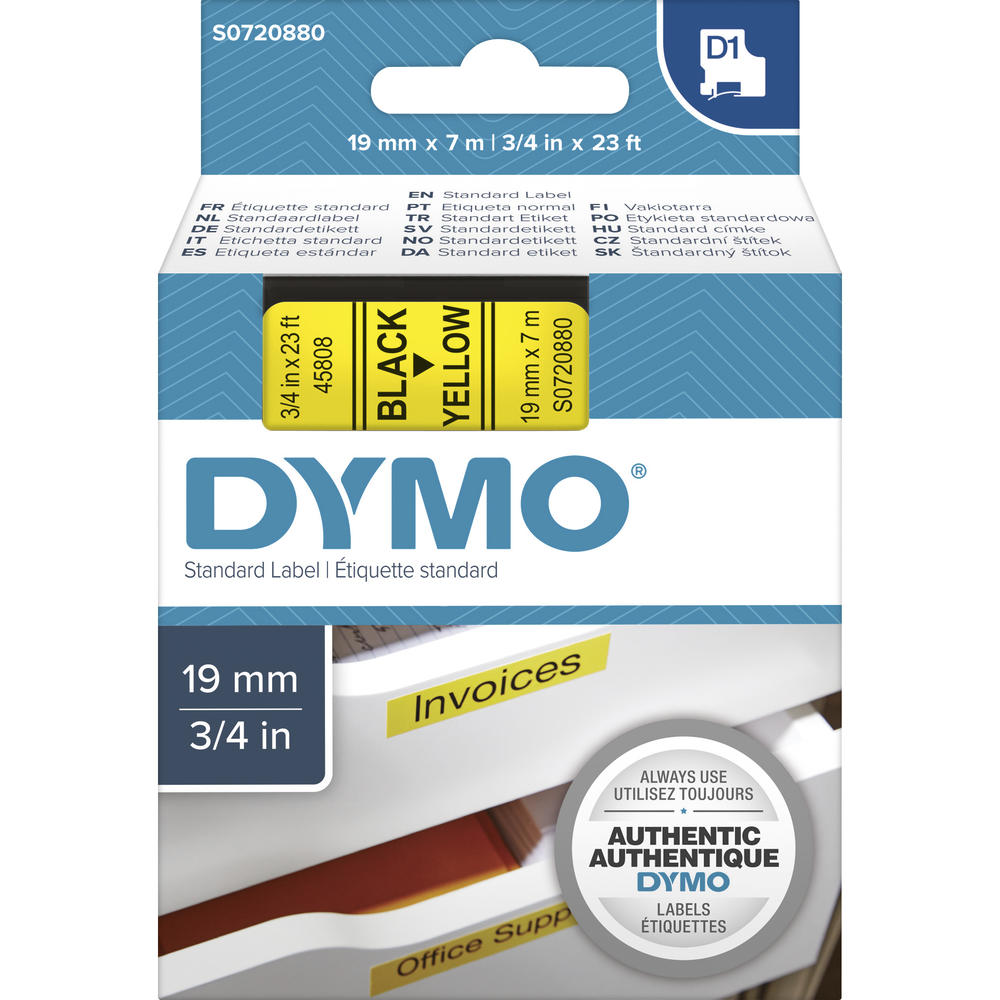DYMO Schriftbandkassette D1 S0720880 19mmx7m sw
