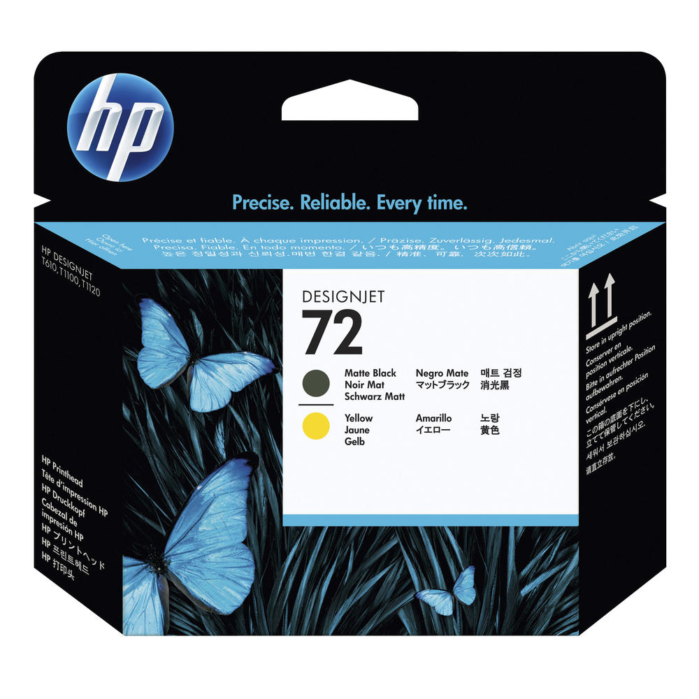 HP Druckkopf C9384A 72 matt schwarz/gelb