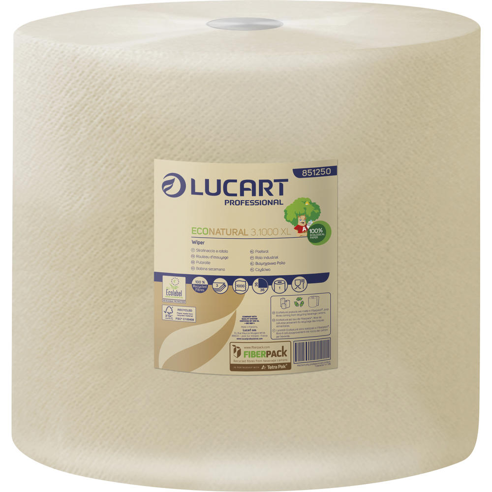 Eco Natural Putztuchrolle 851250 3lagig 36x36cm