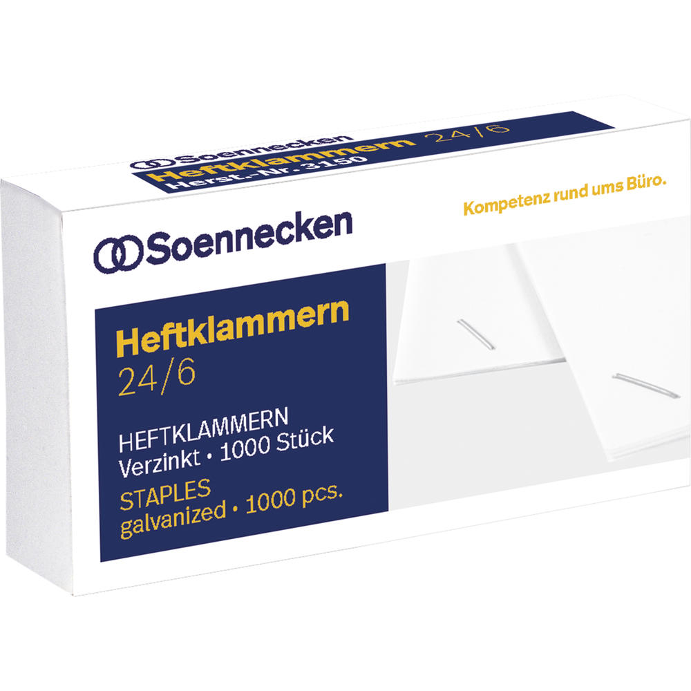 Soennecken Heftklammern 3151 24/6 verzinkt 1.000