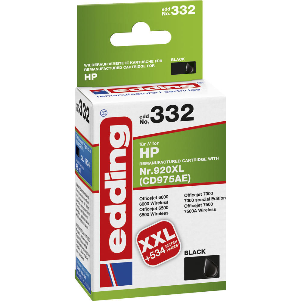 edding Tintenpatrone 18-332 wie HP Nr.920XL