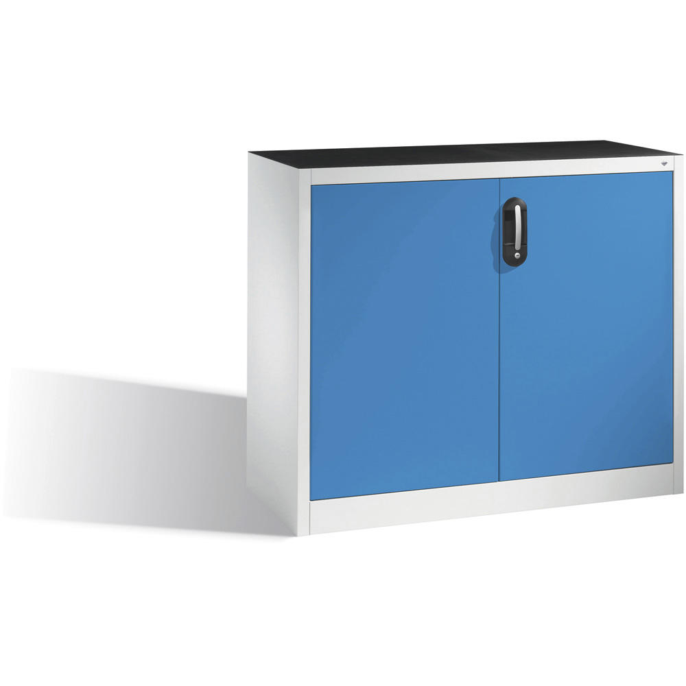 Flügeltüren-Beistellschränke SYSTEM ERGO-LOCK | Lichtblau RAL 5012 | 1200 | 500 | 70