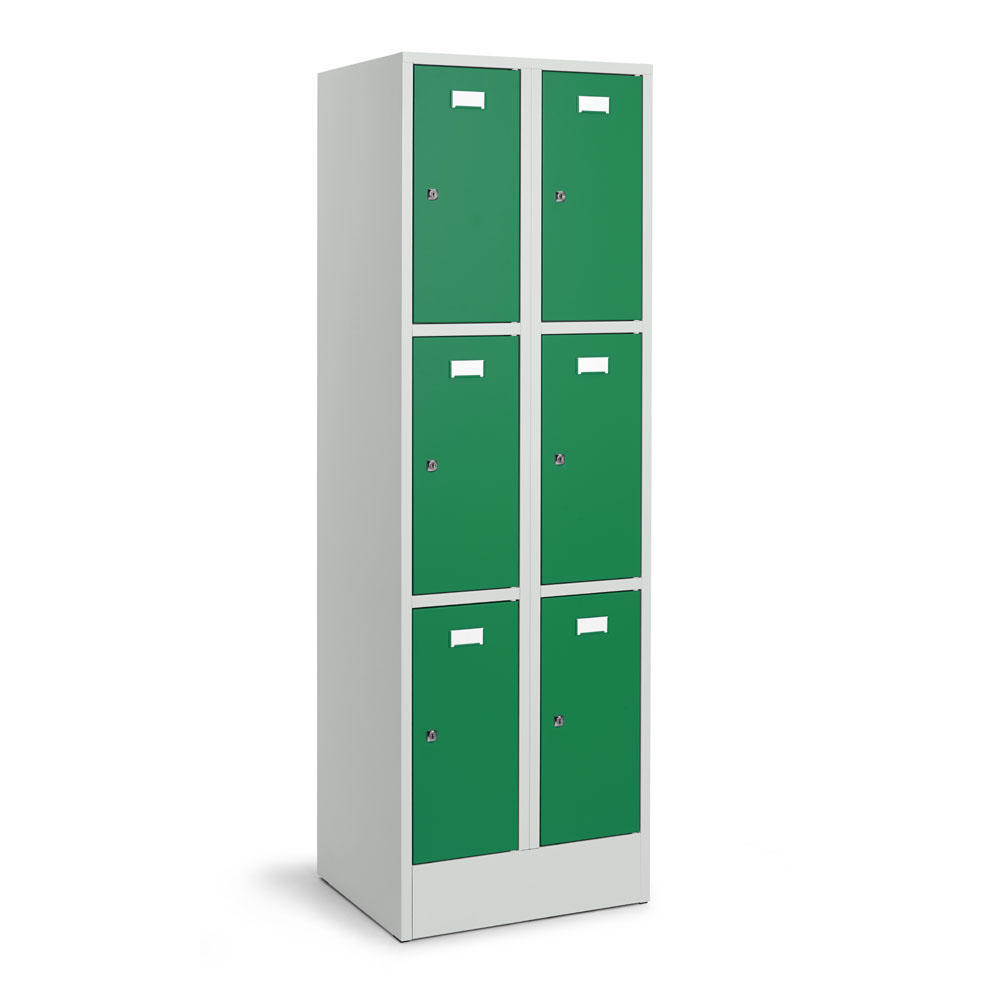 Schließfach-Stahlschrank SYSTEM SP1 COLOR | Verkehrsgrün RAL 6024 | 300 | Zylinderschloss