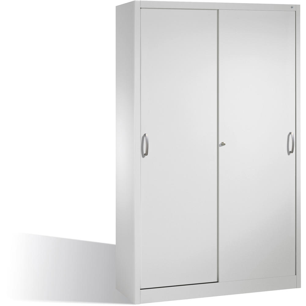 Schiebetürenschrank SYSTEM STB 100 | Lichtgrau RAL 7035 | 1200 | 400