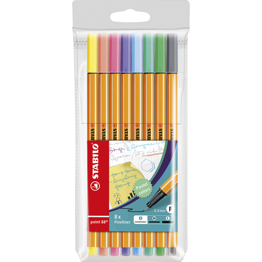 STABILO Fineliner point 88/8-01 pastell sortiert 8